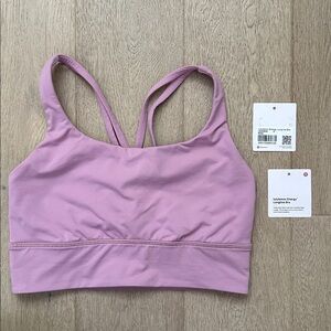 EUC energy longline bra rose blush size 6 lululemon